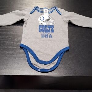 NFL Team Apparel Gray and Blue Colts Baby Bodysuit